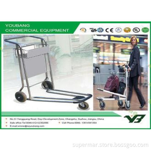 Aluminum alloy Airport Luggage Trolley / Airport Baggage C